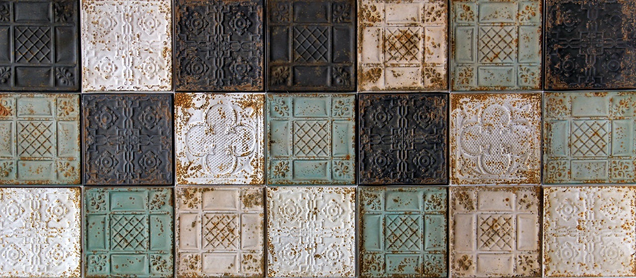 metal tile backsplash