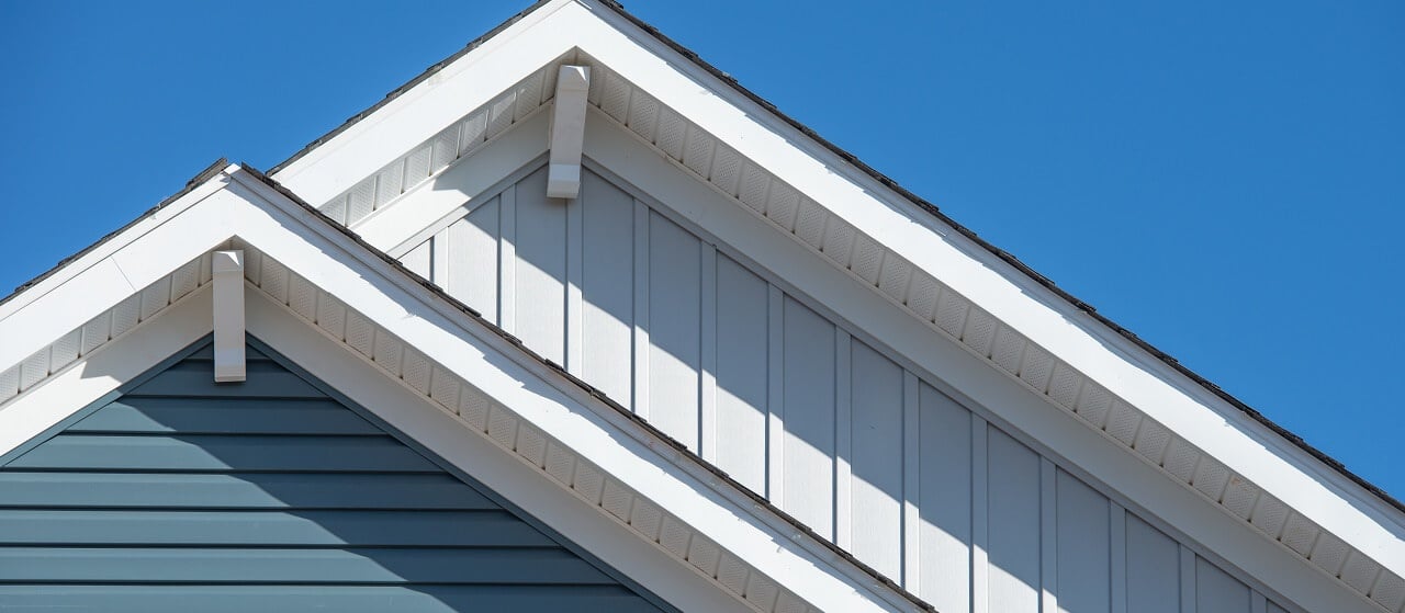 close-up of house siding