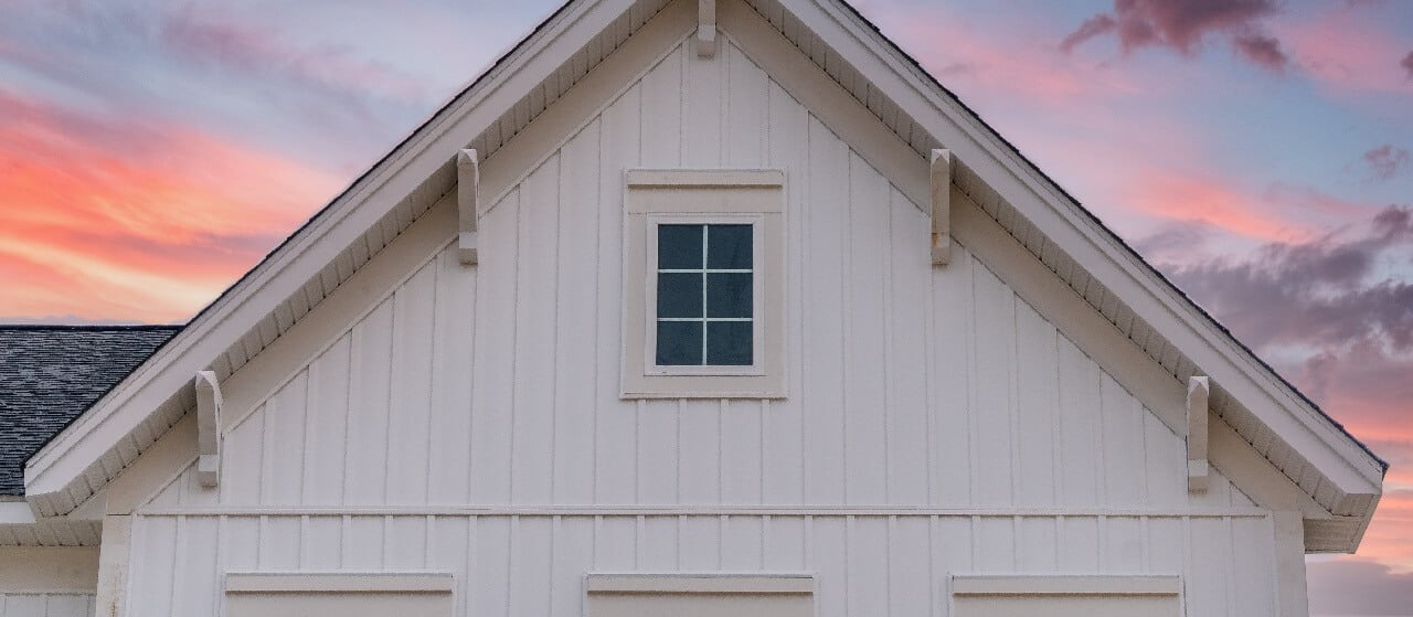 close-up of vertical vinyl siding