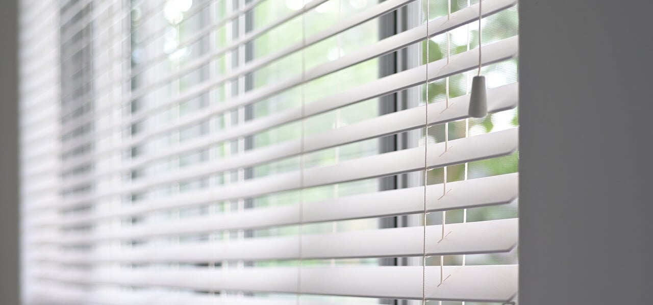 Venetian blinds on a home window