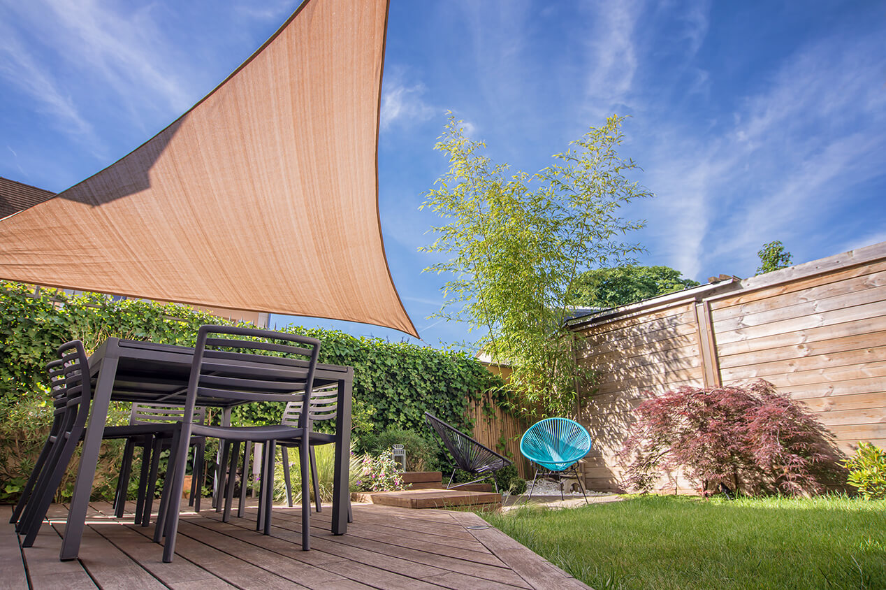 parachute cover over patio