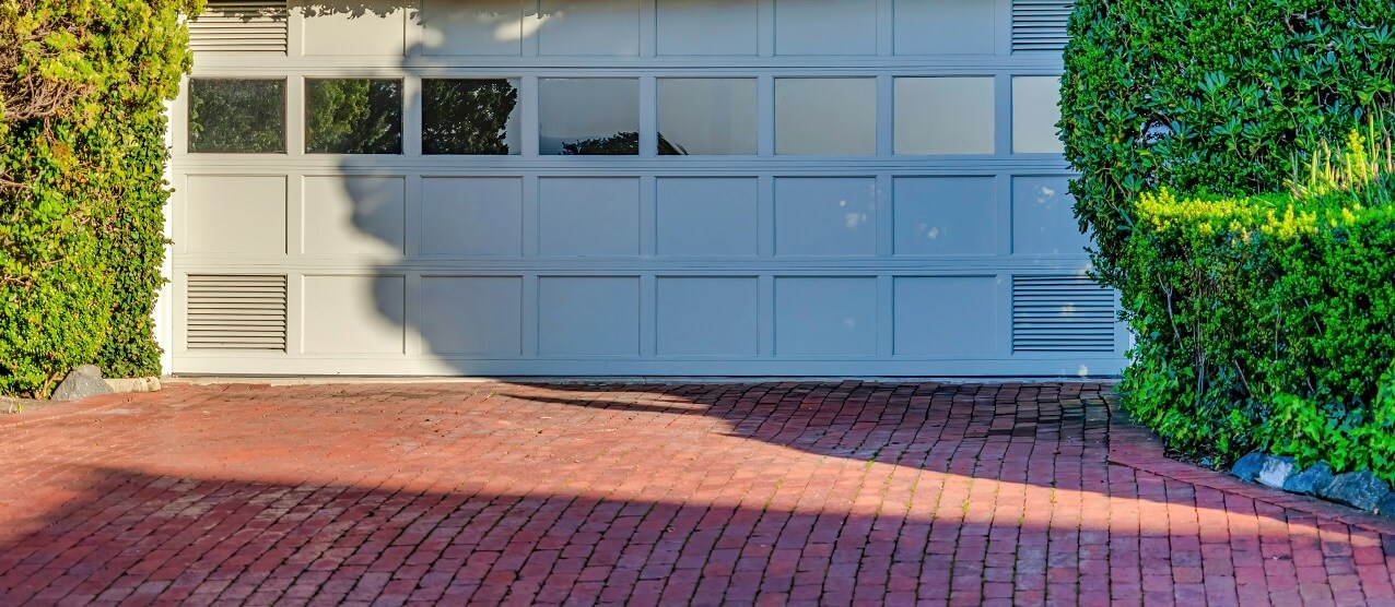 red brick driveway