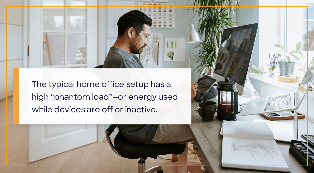 Man sitting at desk working on the computer