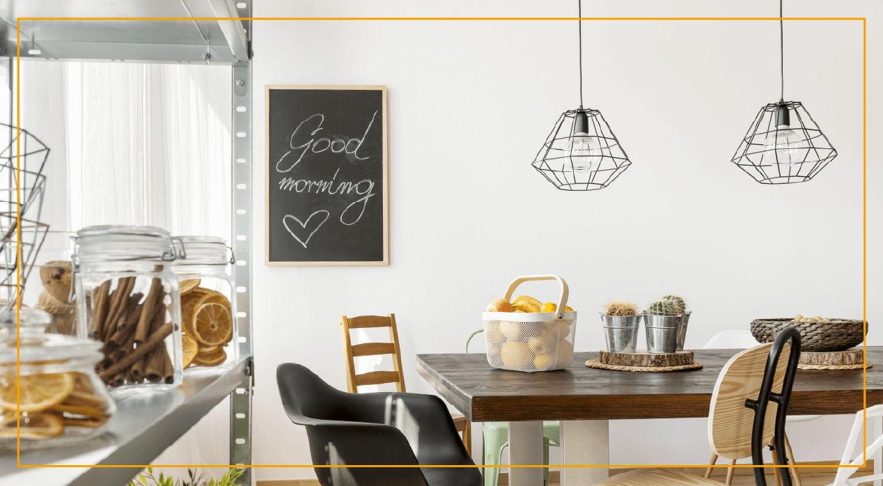 Kitchen with new lighting