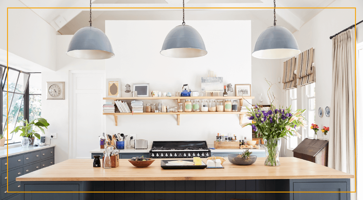 Kitchen with island