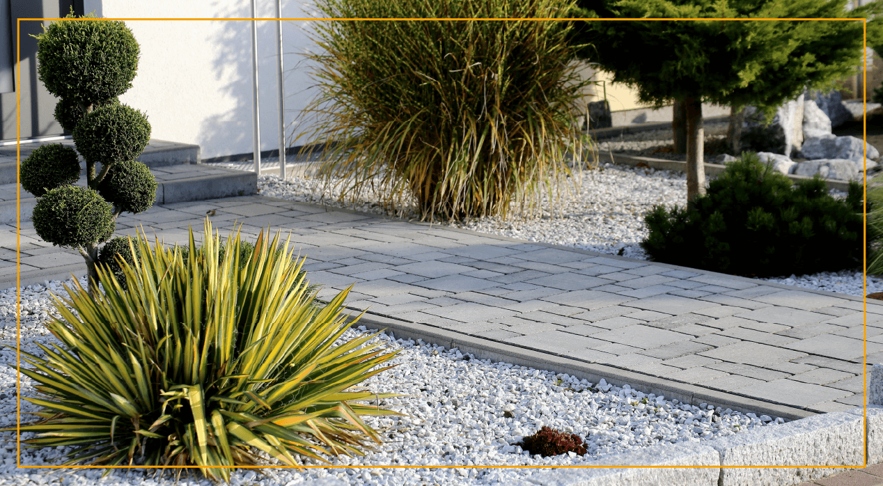 Sidewalk in front of house