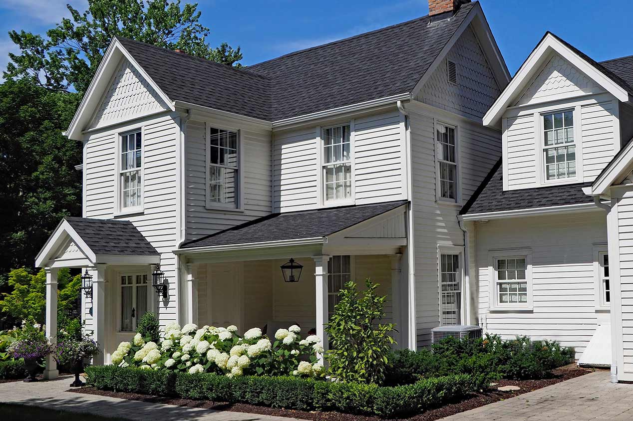 exterior of home with wood siding