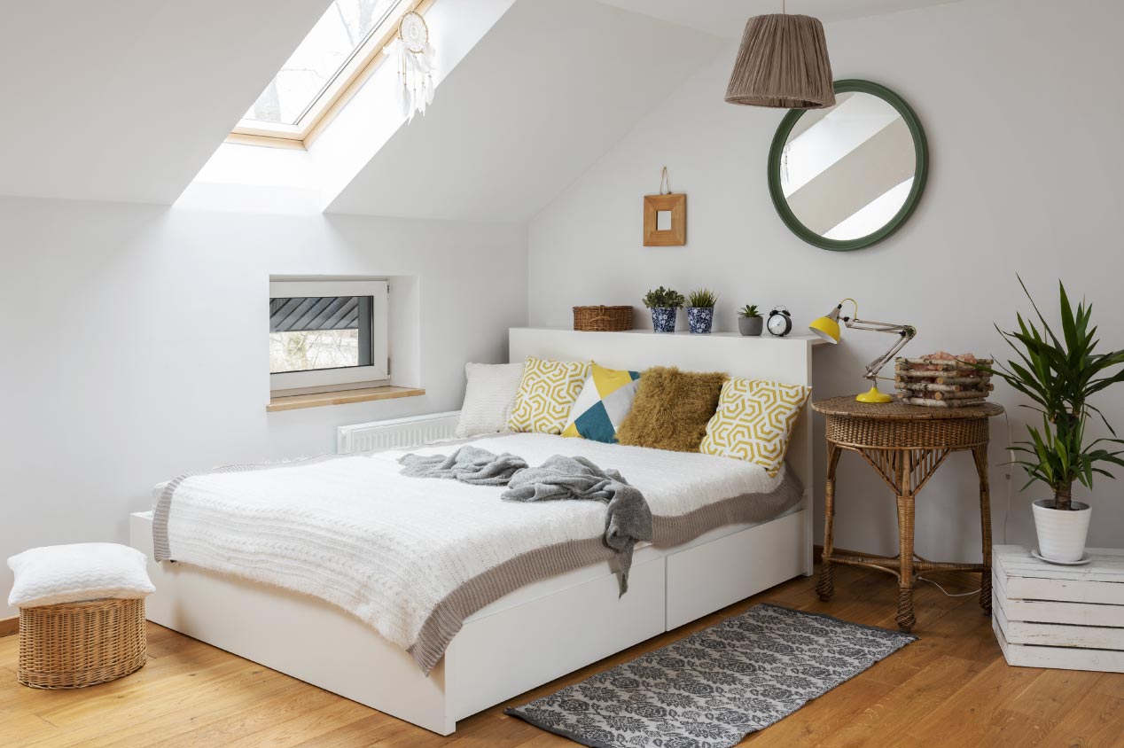 A modern interior of bedroom