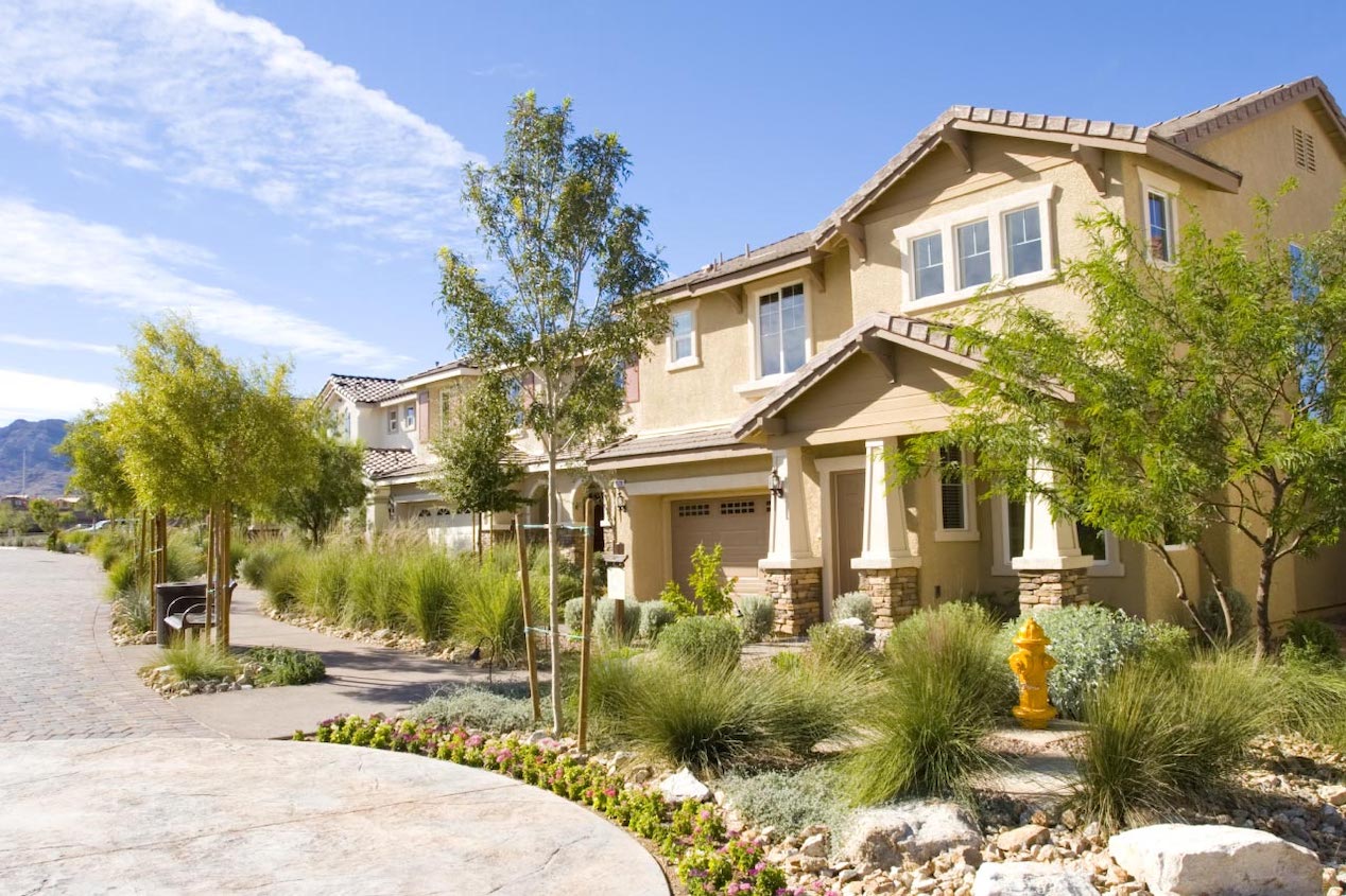 A house with stucco siding