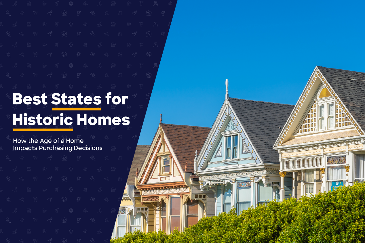 Best states for historic homes graphic
