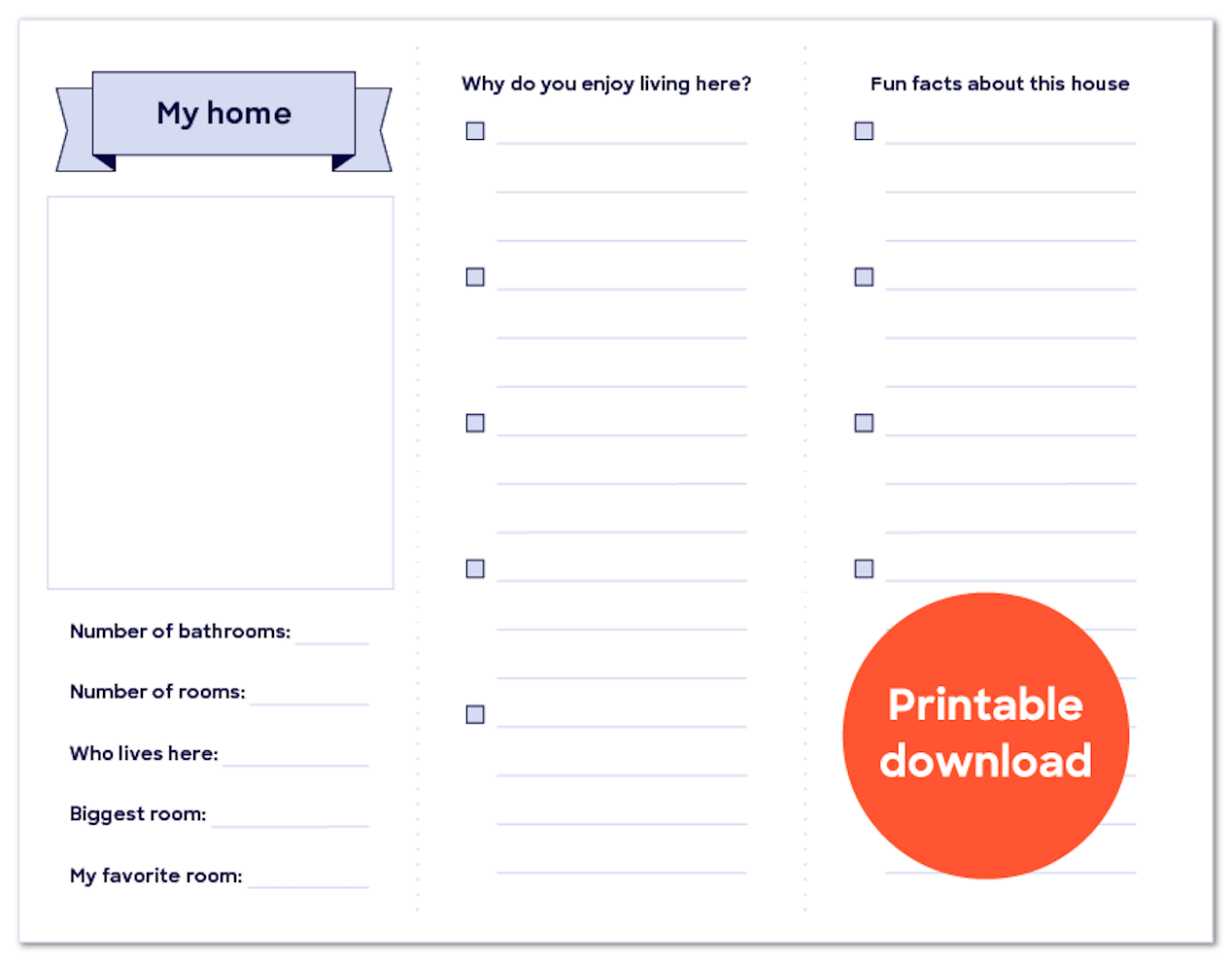 home brochure worksheet