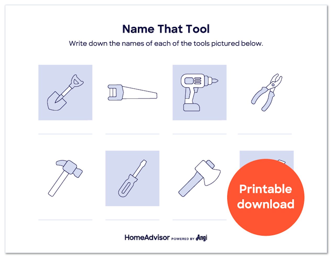 name that tool worksheet