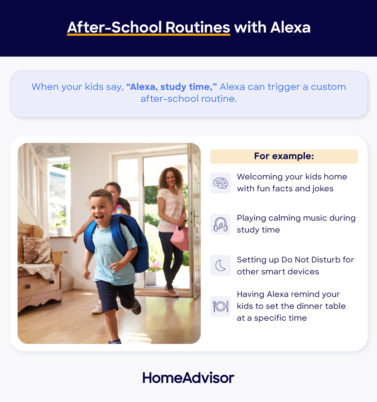 Alexa after school routines