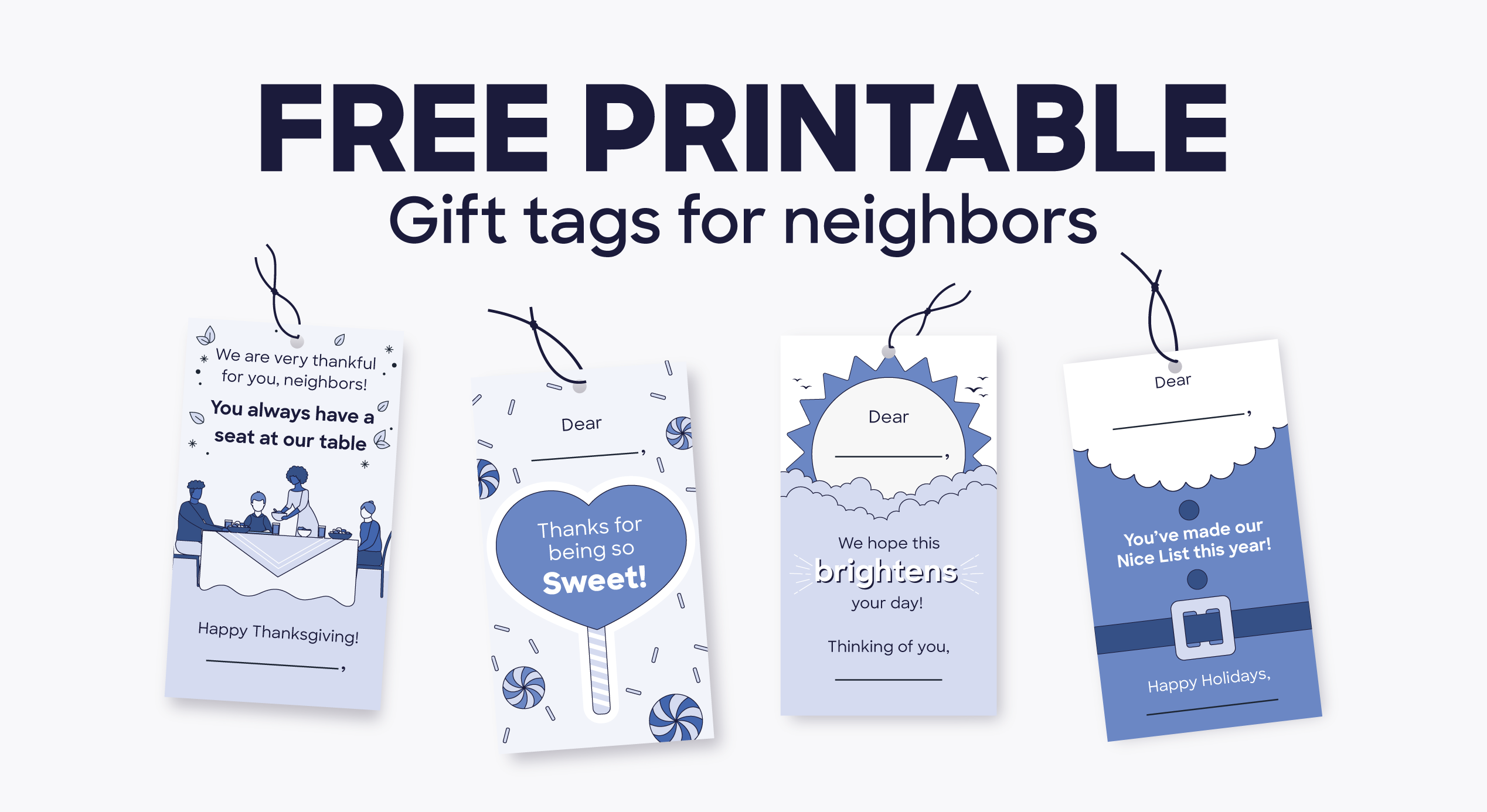 Gift tags for neighbors preview