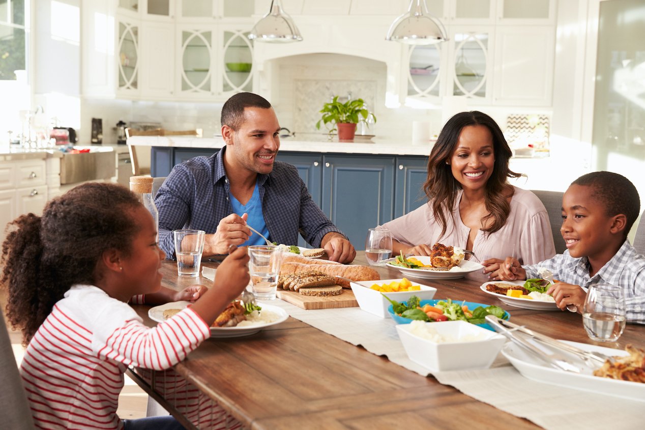 Family at the dinner table