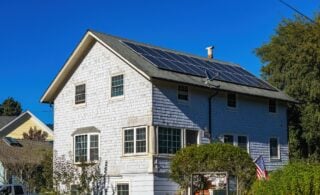 home with solar panels